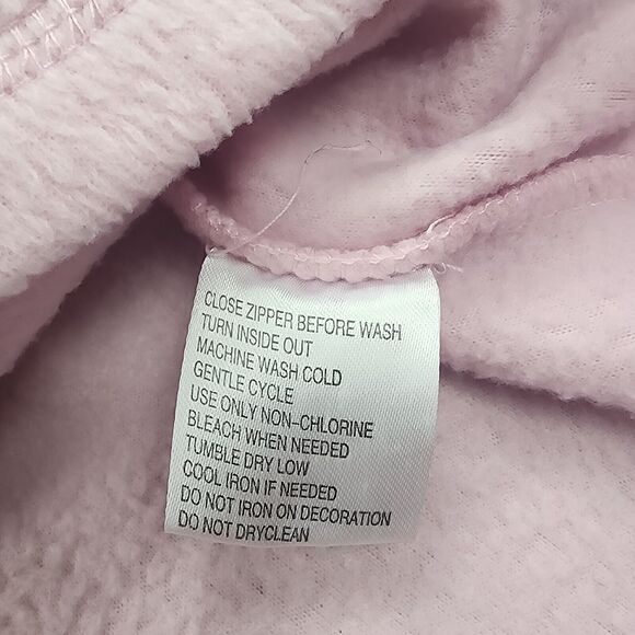 Disney Tinker Bell Sweatshirt Womens XL Pink Long Sleeve V Neck Cozy Fleece - Picture 13 of 14